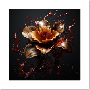 Fluid Blossom Art 3D Digital Art Posters and Art